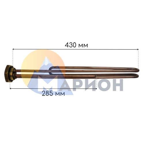 ТЭНовая группа RCT G1-1/4, L430/300 петля, под анод M6, 4 кВт, 230 В