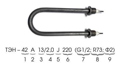 Маркировка ТЭНа-скрепки