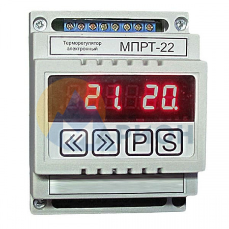 Терморегулятор МПРТ-22КТУ 1 кВт с датчиком температуры (DIN, цифровое управление, 2 канала, датчик KТУ)